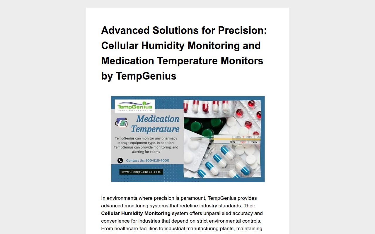 Medication Temperature Monitor